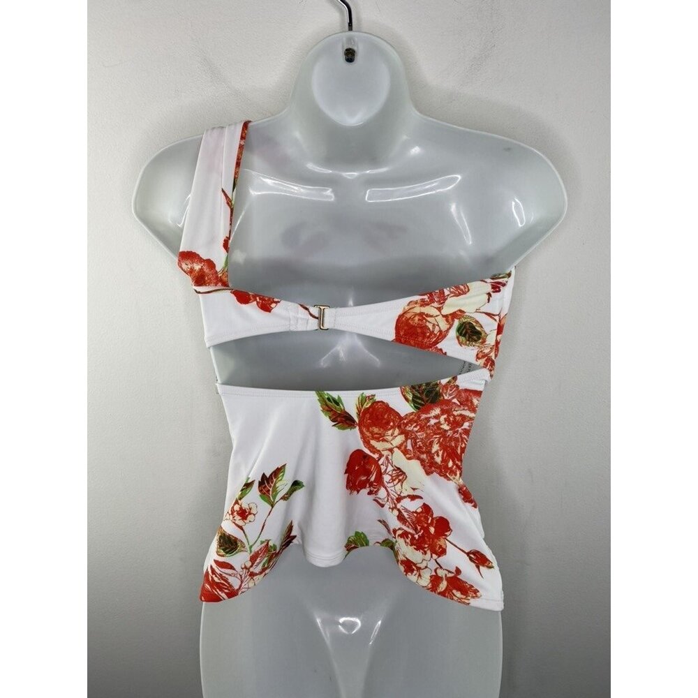 Rachel Roy One Shoulder Floral Tankini Swim Top Size S - Picture 5 of 6